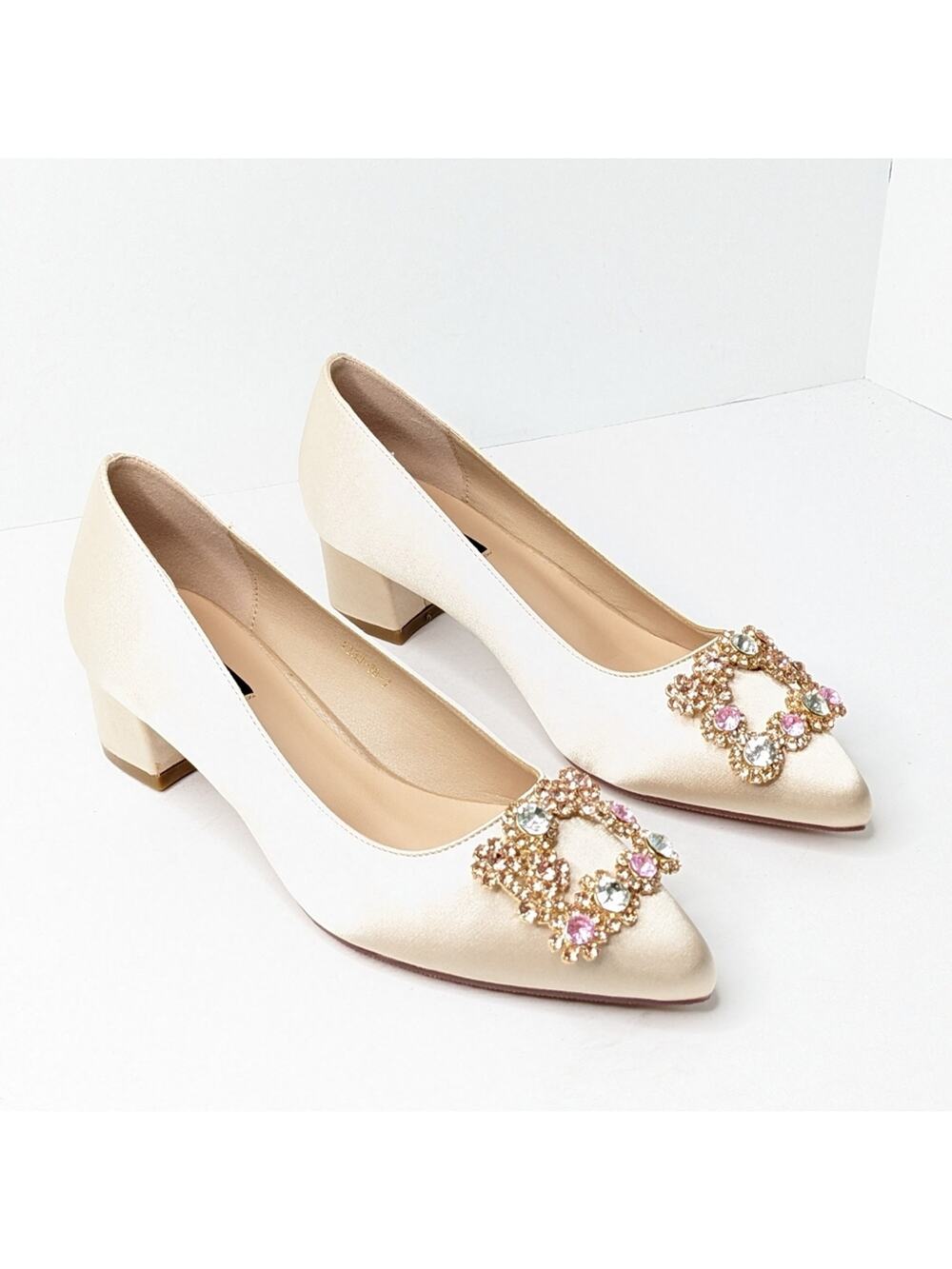 Erijunor Dress Pumps, Champagne, Womens 7